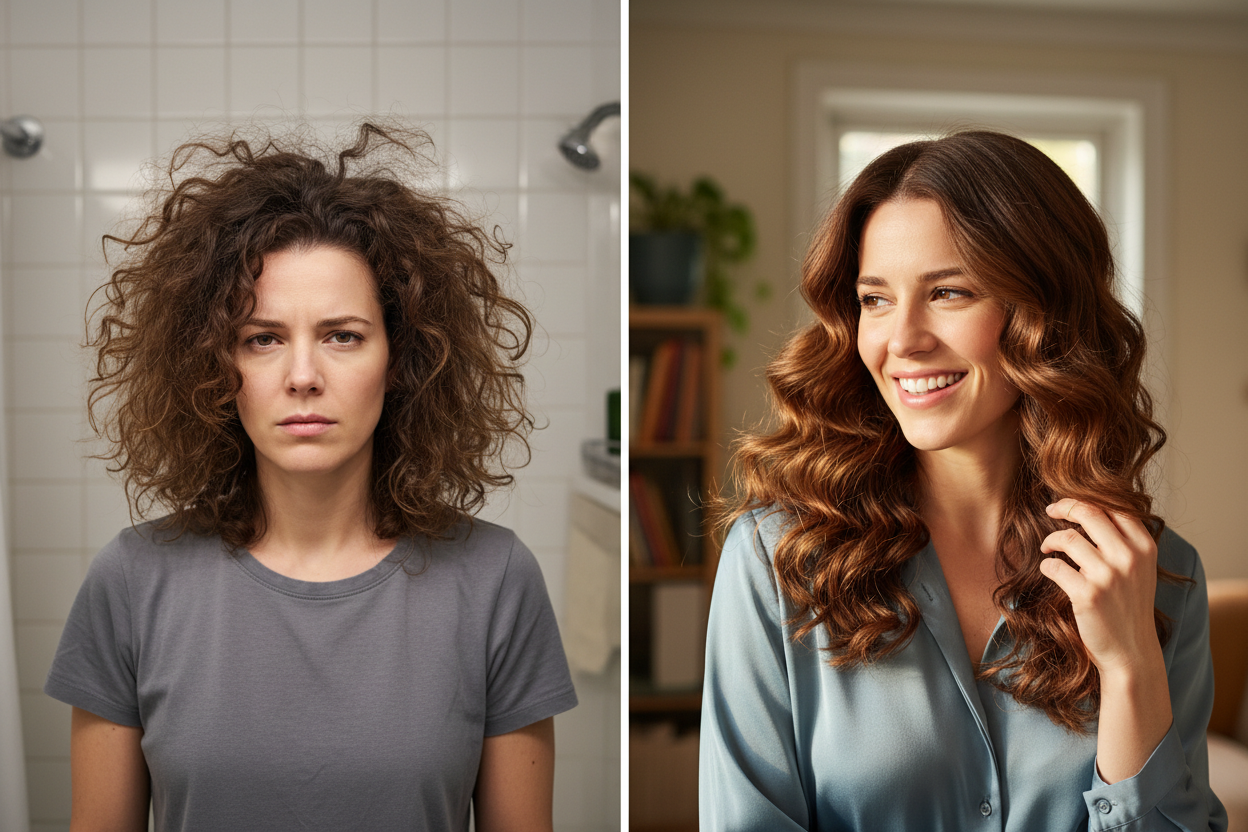 Before & After Curls